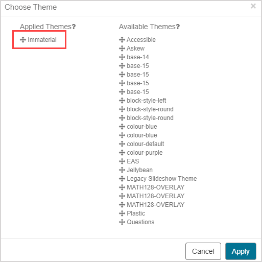 Work with themes