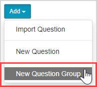 Create a question group for an assignment