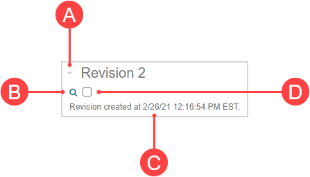 The components of a revision pane are highlighted.