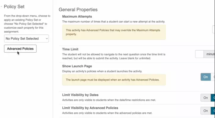 Animation showing a student not able to access a course due to conditions set