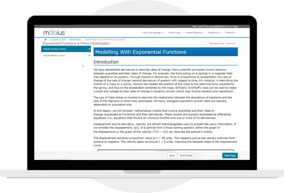 Math Learning with Möbius
